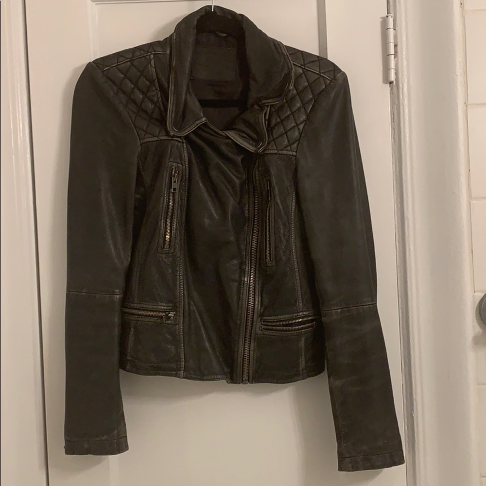 Real deal in ALL SAINTS leather jacket black